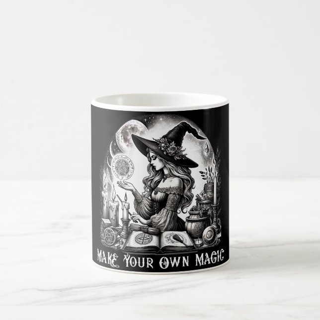 Caneca De Café Bonito Bruxa Apothecary faz sua própria magia (Centro)