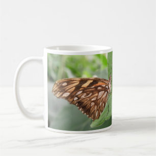 Caneca De Café Bonito Cama de Borboleta Marrom