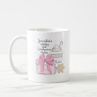 Caneca De Café Bonito Cama de Natal Rosa