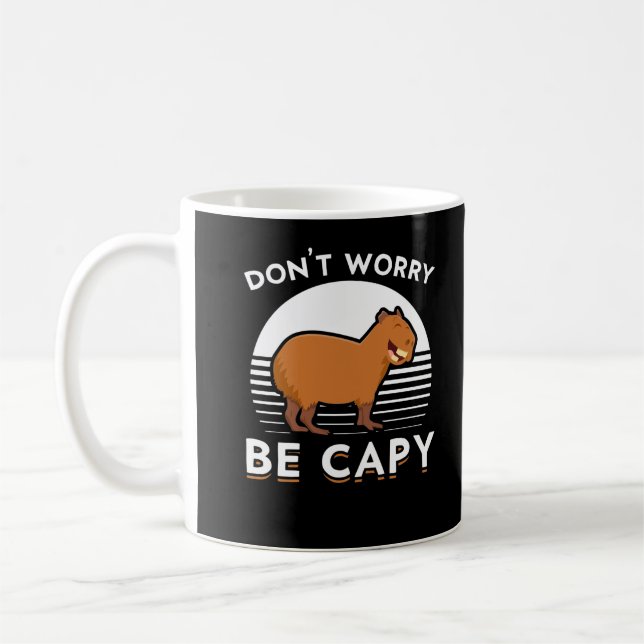 Caneca De Café Bonito Capybara Funny Zoo Animal (Esquerda)