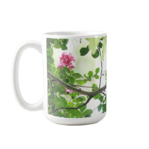 Bonito cardeal na mirtilha crepe.