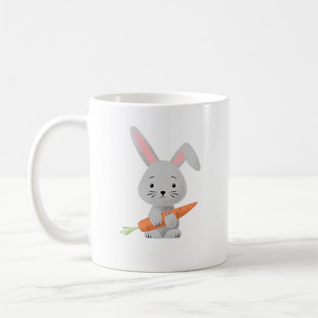 Caneca De Café Bonito Cartoon Bunny Carrot (Esquerda)