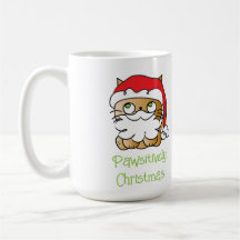 Bonito Cartoon de Natal Feriado Gato Engraçado Diz