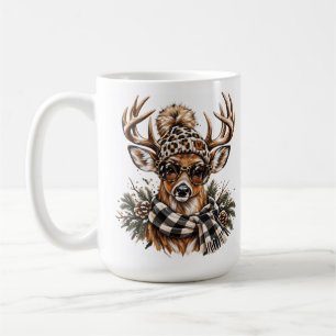 Caneca De Café Bonito Cerveja Leopardo Chapéu Natal Aconchegante