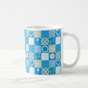Caneca De Café Bonito Coffee Mug: Daisychains, Faux Patchwork