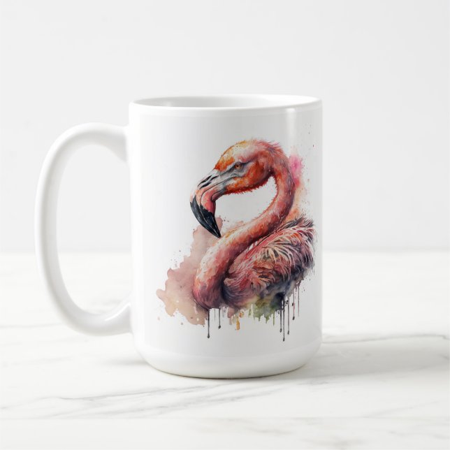 CANECA DE CAFÉ BONITO COR DA ÁGUA FLAMINGO (Esquerda)
