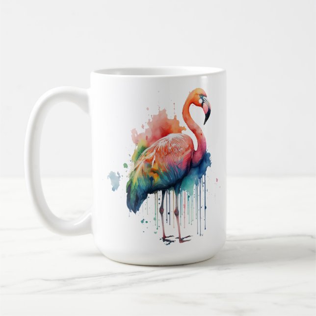 CANECA DE CAFÉ BONITO COR DA ÁGUA FLAMINGO (Esquerda)