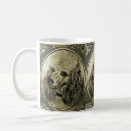 Caneca de café bonito da caniche