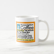 Caneca de café bonito da prescrição