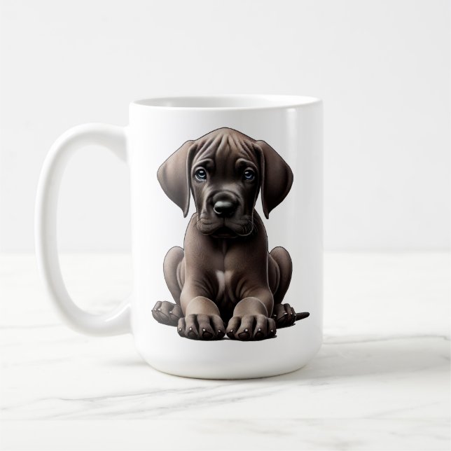 Caneca De Café Bonito Dane Puppy (Esquerda)