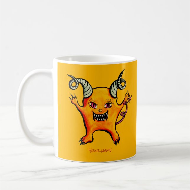 Caneca De Café Bonito Demônio Cavalo Cartoon Monster Kids (Esquerda)