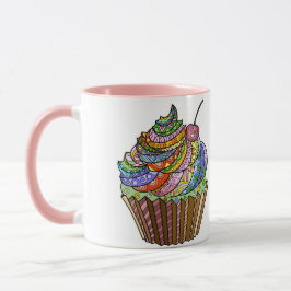 Caneca de café bonito do cupcake