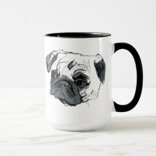 Caneca de café bonito do Pug