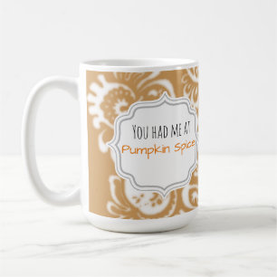 Caneca De Café Bonito e Elegante Você me conquistou com Pumpkin S