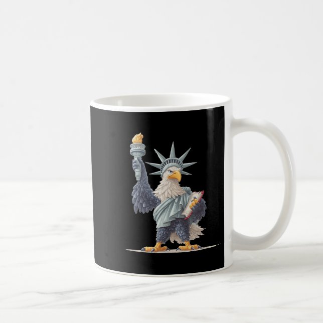 Caneca De Café Bonito Estátua Dos Eua Figuram Para Roupas Patriót (Direita)