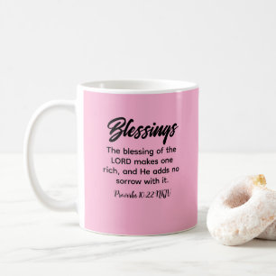 Caneca De Café Bonito Fé Cristã Rosa Beneficente Bíblia Verso
