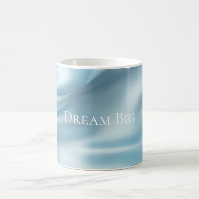 Caneca De Café Bonito Feminina Light Blue Faux Satin (Centro)