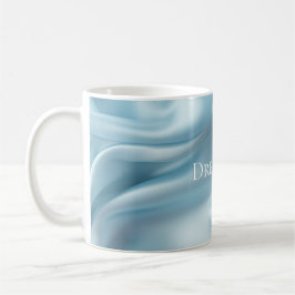 Caneca De Café Bonito Feminina Light Blue Faux Satin