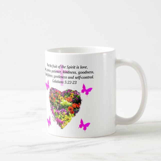 CANECA DE CAFÉ BONITO FRUTAS FLORAIS GALÁCIAS DO ESPÍRITO (Direita)