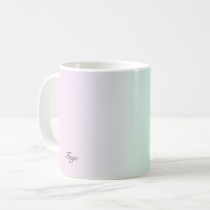 Caneca De Café Bonito gradiente moderno - nome personalizado colo