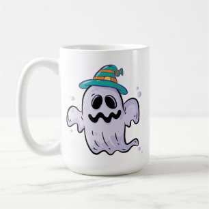 Caneca De Café "Bonito Halloween Ghost Mug - Engraçado Estação Sp