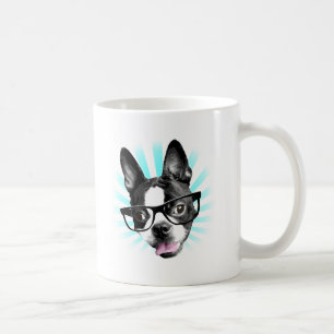 Caneca De Café Bonito! Hipster Boston Terrier