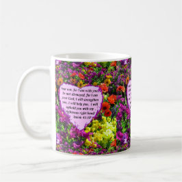 CANECA DE CAFÉ BONITO ISAIAH 41:10 FLORAL DESIGN