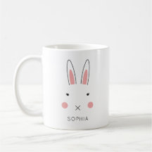 Bonito Kawaii Bunny Face Páscoa Personalizada De N