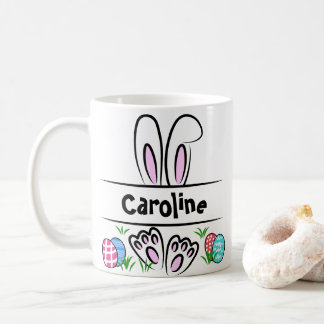 Caneca De Café Bonito Kawaii Bunny Face Páscoa Personalizada De N