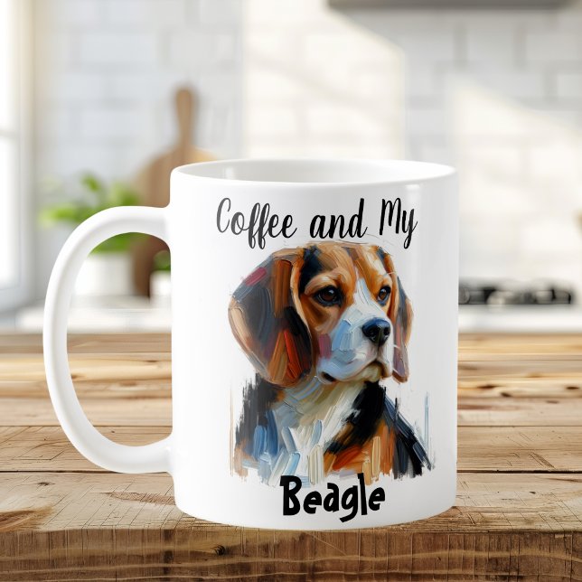 Caneca De Café Bonito Meu Beagle Personalize (Customize this Design with a few of your own Words)