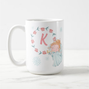 Caneca De Café Bonito Monograma Anjo Natal
