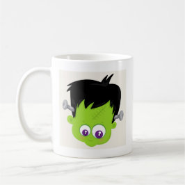 Caneca De Café Bonito monstro verde Frankenstein face ao Dia das