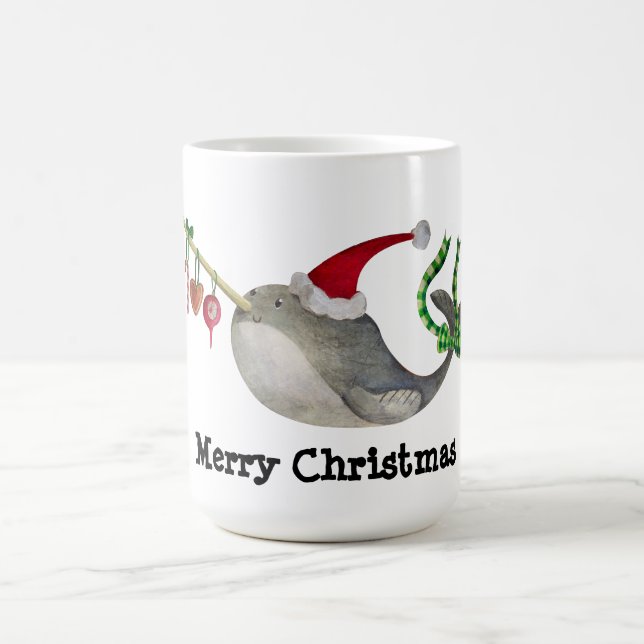 Caneca De Café Bonito Narwhal de Natal (Centro)