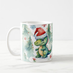 Caneca De Café Bonito Natal do Dinossauro