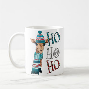 Caneca De Café Bonito Natal Ho Ho Giraffe Coffee Mug