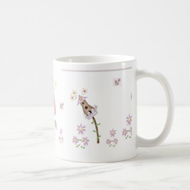 Caneca De Café Bonito nos rosa (Direita)