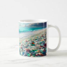 Caneca De Café Bonito Ocean Beach com vidro marinho