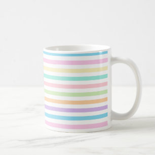 Caneca De Café Bonito Pastel Horizontal Strike Pattern