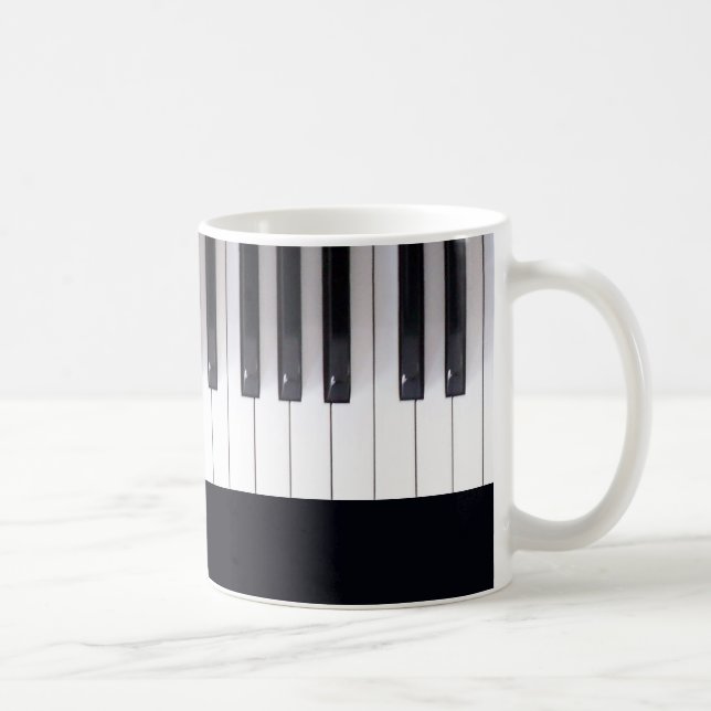 Caneca De Café Bonito Piano Keys Mug (Direita)