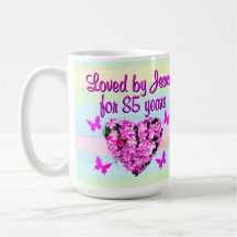 BONITO PINK FLORAL 85º ANIVERSÁRIO MUG