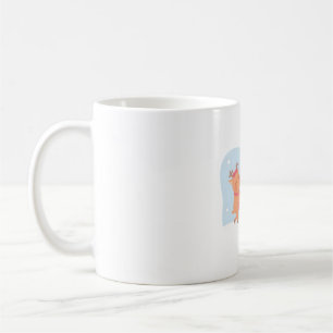 Caneca De Café Bonito Reindeer Construindo Um Neve