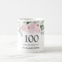Bonito Rosa Floral Mulher 100º Presente de Anivers