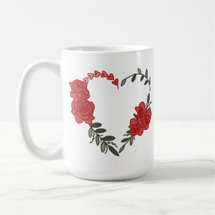 Caneca De Café Bonito Rosa Heart