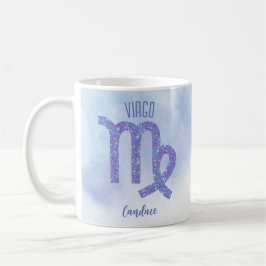 Caneca De Café Bonito Símbolo de Astrologia Virgo Personalizado R