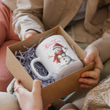 Bonito Snowman e inverno Branco Feliz Natal