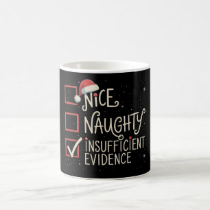 Caneca De Café Bonito Travesso Evidências Insuficientes Natal Pap