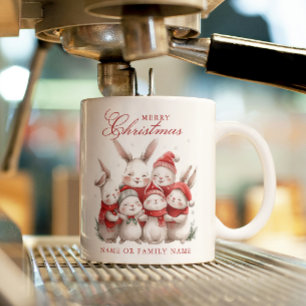 Caneca De Café Bonitos e nome personalizado Feliz Natal
