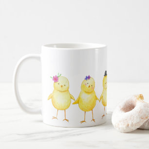 Caneca De Café Bonitos Pintinhos De Bebê Frangos Dão Divertimento