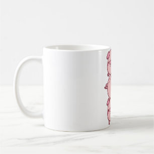 Caneca De Café Bons 3 porcos empilhados Engraçados