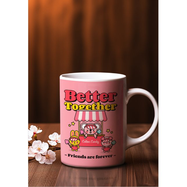 Caneca De Café Bons amigos de animais Cotton Candy Mug" (Criador carregado)